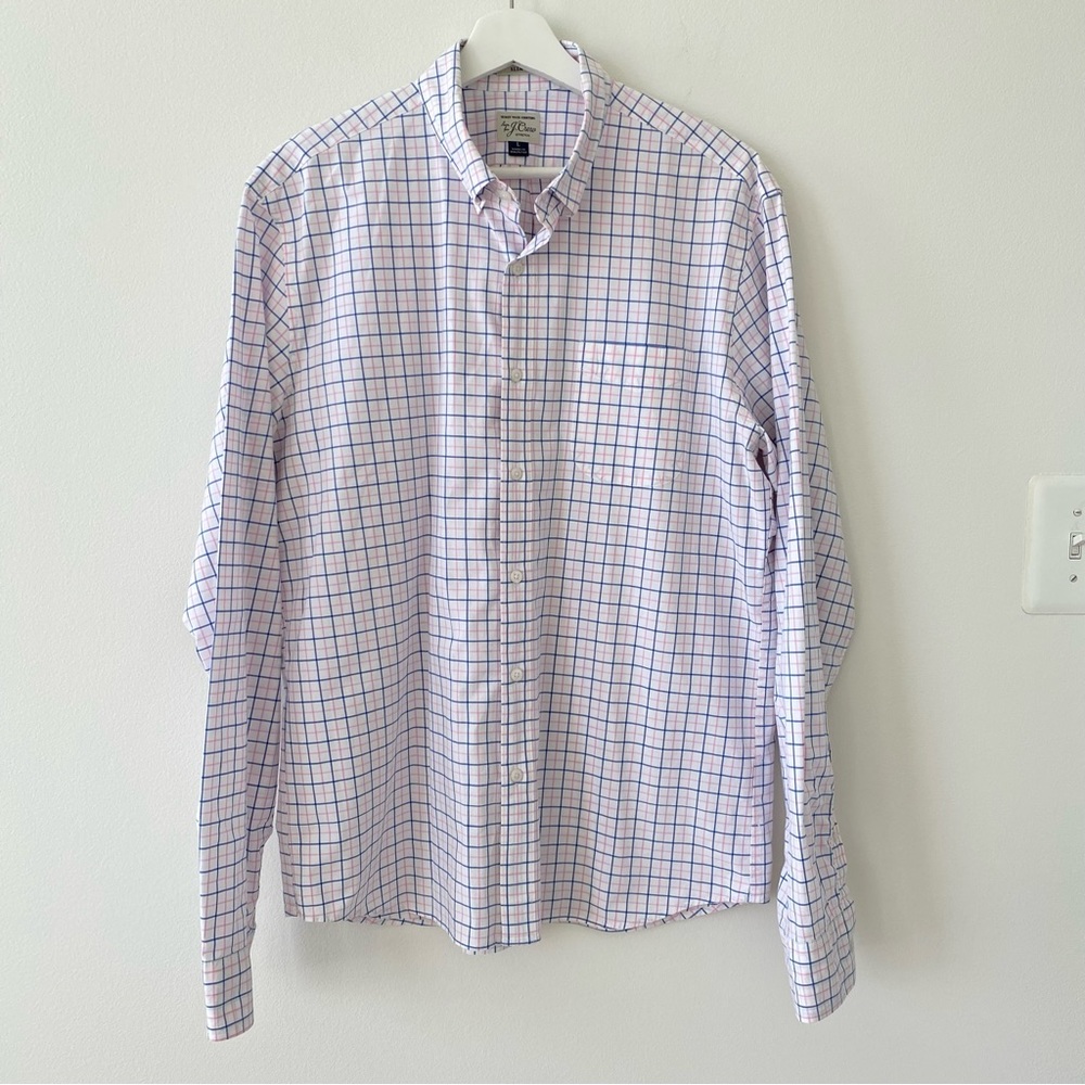 J Crew Men’s Slim Stretch Secret Wash Casual Shirt